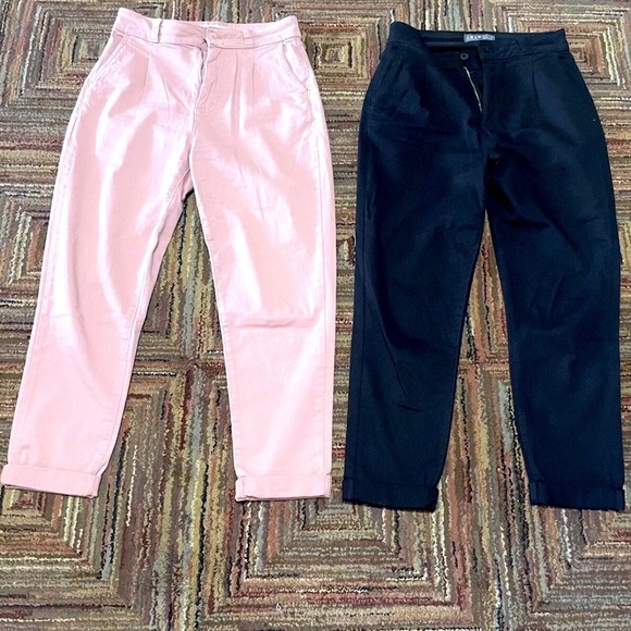 Primark Denim Set Of 2 Jeans Pants Pink/ Black Size 4 cotton - Picture 1 of 9